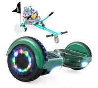RCB KIDS Hoverboard 6,5" pour Enfants, siège, Batterie 4 Ah, LED, Bluetooth | Hoverkart-Hoverboard pour enfants, adolescents et adultes, jusqu'à 15 km/h, autonomie 10-15 km, longueur kart 70-90 cm