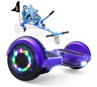 RCB KIDS Hoverboard 6,5" pour Enfants, siège, Batterie 4 Ah, LED, Bluetooth | Hoverkart-Hoverboard pour enfants, adolescents et adultes, jusqu'à 15 km/h, autonomie 10-15 km, longueur kart 70-90 cm