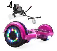 RCB KIDS Hoverboard 6,5" pour Enfants, siège, Batterie 4 Ah, LED, Bluetooth | Hoverkart-Hoverboard pour enfants, adolescents et adultes, jusqu'à 15 km/h, autonomie 10-15 km, longueur kart 70-90 cm