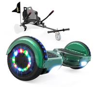 RCB KIDS Hoverboard 6,5" pour Enfants, siège, Batterie 4 Ah, LED, Bluetooth | Hoverkart-Hoverboard pour enfants, adolescents et adultes, jusqu'à 15 km/h, autonomie 10-15 km, longueur kart 70-90 cm