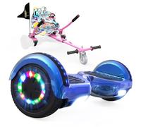 RCB KIDS Hoverboard 6,5" pour Enfants, siège, Batterie 4 Ah, LED, Bluetooth | Hoverkart-Hoverboard pour enfants, adolescents et adultes, jusqu'à 15 km/h, autonomie 10-15 km, longueur kart 70-90 cm