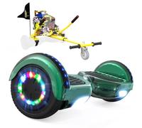 RCB KIDS Hoverboard 6,5" pour Enfants, siège, Batterie 4 Ah, LED, Bluetooth | Hoverkart-Hoverboard pour enfants, adolescents et adultes, jusqu'à 15 km/h, autonomie 10-15 km, longueur kart 70-90 cm