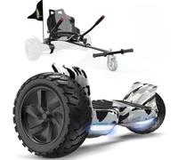 RCB KIDS Hoverboard tout-terrain 8,5" siège Hoverkart, Bluetooth et App | 3 Modes de Conduite, Moteurs Doubles 350W, Jusqu’à 15 km/h, Autonomie 10-15 km, Kart 70-90 cm, Pour Enfants & Adultes