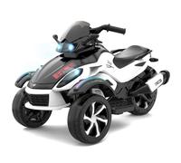 RCB Moto Électrique Enfant 12V, avec 2 Moteurs, Vitesse de 4 km/h, LED, USB, Musiques Variées pour L'éveil Précoce, La Meilleure Cadeau de 3 à 8 Ans