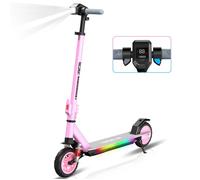 RCB R12 MAX Trottinette Électrique Rose - 220W - 3 Vitesses - 7” - LED colorés - Écran numérique - 15KM - Meilleur cadeau