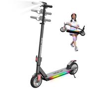 RCB R12 Pro Trottinette électrique Enfant âge 6+ Ans,jusqu'à 16km/h & 15 km,Réglage Hauteur,7" Pliable E-Scooter, Deux Types Freins, Lumières colorées, écran LED, Cadeau pour Enfant