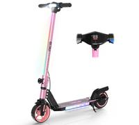 RCB R12 Trottinette électrique Enfant âge 6-12 Ans,jusqu'à 15 km/h & 10 km, 6,5" Pliable Trottinette Electrique, Deux Types Freins, Lumières colorées, écran LED, Cadeau pour Enfant