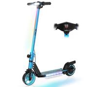 RCB R12 Trottinette électrique Enfant âge 6-12 Ans,jusqu'à 15 km/h & 10 km, 6,5" Pliable Trottinette Electrique, Deux Types Freins, Lumières colorées, écran LED, Cadeau pour Enfant
