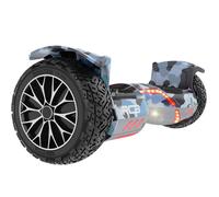 RCB RH3 Hoverboard 8.5"" Tout-Terrain Hummer, Double Moteur Puissant, Pneus Pleins et Éclairage LED - Vert Armée