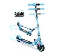RCB Trottinette électrique Enfant 6-12 Ans, Moteur 150W - Max 16Km/h - Lumière Arc-en-Ciel - Pliable - Affichage LED - Vitesse et Hauteur Réglables, Cadeau pour Enfants et Adolescents