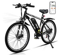 RCB Vélo Électrique 26 Pouces E-Bike Urbain Adulte,Moteur 350W,Batterie 36V/10.4Ah,7 Vitesses,Contrôle APP, Noir