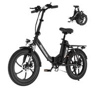 RCB Vélo électrique à Gros pneus de 20 Pouces avec Batterie Amovible de 36 V 15,6 Ah, 250 W, 25 km/h, autonomie de 80 km, vélo électrique Pliable pour