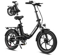 RCB Vélo électrique à Gros pneus de 20 Pouces avec Batterie Amovible de 36 V 15,6 Ah, 250 W, 25 km/h, autonomie de 80 km, vélo électrique Pliable pour Les navetteurs urbains