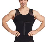 RCBHSD Débardeur de Compression Homme Gaine Ventre Plat Gaine Top Amincissante Abdominal Minceur Body Gainant(Color:黑色,Size:L)