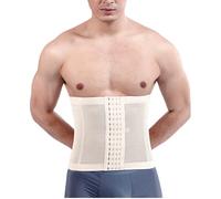 RCBHSD Gaine Amincissante Invisible Ventre Plat Corset Minceur Serre-Taille Body Sculptant Ceinture de Sudation Gainant d’Entraînement pour Homme(Color:White,Size:L)