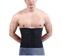 RCBHSD Gaine Amincissante Invisible Ventre Plat Corset Minceur Serre-Taille Body Sculptant Ceinture de Sudation Gainant d’Entraînement pour Homme(Color:Black,Size:5XL)