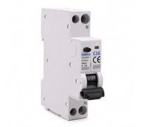 RCBO PL8M1N Interrupteur électromécanique 1P+N 1 module DIN, type A, courbe C, 30 mA, 6 kA, 230 V AC, interrupteur magnétothermique différentiel