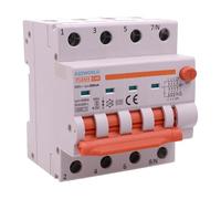 RCBO Sélectif Triphasé 4P Veri, Type A(s) 300mA 40A C40, Interrupteur Magnétothermique Différentiel Type S Courbe C 6kA, Retard 500ms, 4 Modules DIN 380V AC, Double Levier et Diagnostic