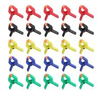 Rcbzzp 25 Pièces Pinces Clips Nylon, Pince a Ressort Plastique, Pinces à Ressort, Pince de Serrage, pour Travaux du Bois, photographie, arrière-plan, jardin, artisanat(5 Couleurs)