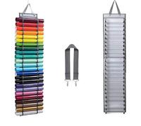 Rcbzzp Organiseur De Rouleau en Vinyle, 24 Trous, Étagère Rangement Pour Feuilles De Vinyle et Papier d'Emballage (Gris)