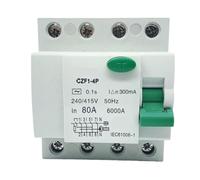 RCCB résiduel courant embutida 4p 3p + nb type 400/415v ~ 50hz/60hz, 20a, 25a, 40a, 63a, 30ma, 100ma, 300ma(A Class EM Type,4P16A100MA)