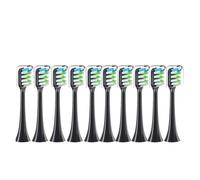 RCCCLXWO Lot De 10 Têtes De Brosse De Rechange Compatibles Avec Les Brosses À Dents Électriques SOOCAS X3/X3U/X5, Avec Poils Souples Et Embouts D'aspirateur Adaptés.(10pcs Black)