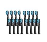 RCCCLXWO Lot De 3/8/12/16 Têtes De Brosse De Rechange, Compatibles Avec Les Brosses À Dents Électriques Seago Fairywill. Recharges De Brosses For Un Nettoyage Optimal.(16 Pcs black)