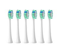 RCCCLXWO Lot De 4/6 Têtes De Brosse À Dents Compatibles Avec Les Têtes De Brosse Philips HX3/6/8/9, Buses Souples, Emballage Sous Vide(6pcs Green)