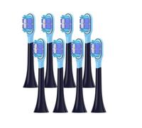 RCCCLXWO Têtes De Brosse À Dents De Rechange, Compatibles Avec Les Brosses À Dents Électriques MIJIA T301/T302/T501, Avec Emballage Sous Vide(8 pcs Bj black)