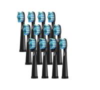 RCCCLXWO Têtes De Brosse De Rechange, 3/4/8/12/16 Pièces, Compatibles Avec Les Brosses À Dents Électriques Seago Fairywill, Recharges For Brosses À Dents(12 Pcs black)