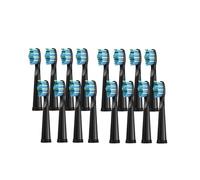 RCCCLXWO Têtes De Brosse De Rechange, 3/4/8/12/16 Pièces, Compatibles Avec Les Brosses À Dents Électriques Seago Fairywill, Recharges For Brosses À Dents(16 Pcs black)