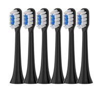 RCCCLXWO Têtes De Brosse De Rechange Compatibles Avec Les Brosses À Dents Électriques Xiaomi Mijia T301, T302, T501/501CSonic, À Poils Souples(T301-302-BK-6Pcs)