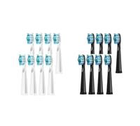 RCCCLXWO Têtes De Rechange For Brosses À Dents Électriques, Compatibles Avec Les Modèles Fairywill FW-507/508/551/515/917/959/2011/D1/D3/D7/D8(Whtie 8 black 8)