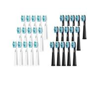 RCCCLXWO Têtes De Rechange For Brosses À Dents Électriques, Compatibles Avec Les Modèles Fairywill FW-507/508/551/515/917/959/2011/D1/D3/D7/D8(Whtie 15 black 15)