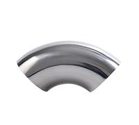 RCCT Coude de tuyau d'échappement en acier inoxydable de 2,25" à 90 degrés - SS304 Mandrel Bend Ø57 mm - Coude de soudage de pot d'échappement - Poli - 2,25" - Exhaust Elbow (90 degrés, 2,25")