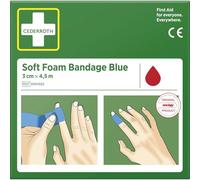 rCEDERROTH Bandage en Mousse Souple, Autocollant, Bleu, 450 cm x 3 cm