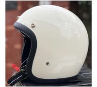 RCGNR Classic 500TX Casque Petit Corps Casque Jet de Moto Vintage 3/4 Casque Scooter Casque De Vélo Rétro de Moto Homologué ECE pour Casque De Moto Homme Et Femme,Blanc,M