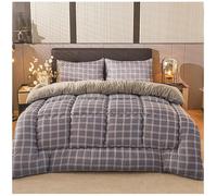 RCGNR Couette Chaude Sherpa, Couverture d'hiver en Polaire Double Face, Courtepointes Chaude Duveteuse, Couette éPaisse en Peluche Chaude, éDredon en Peluche E, 229x229cm/5kg