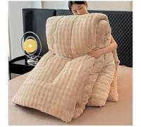 RCGNR éDredon Chaude en Hiver, Duveteux Couette, Couette Double Face éPaisse Et Chaude, Couverture Velours De Lait 2.5-5kg pour Lit 2 Personnes F, 220x240cm/5kg
