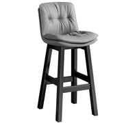 RCGNR Tabouret De Bar Pivotant à 360°, Chaise Haute, RevêTement Rembourré Et Dossier, Tabourets De Bar pour îLot De Cuisine, Maison Et Restaurants Light Gray, 75cm