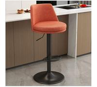 RCGNR Tabourets De Bar Pivotants, Chaises De Comptoir RembourréEs, Structure MéTallique, RevêTement Rembourré Et Dossier, Salle à Manger Orange