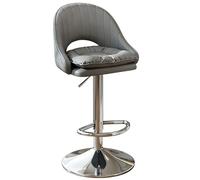 RCGNR Tabourets De Bar Pivotants, RéGlables en Hauteur, Chaise De Petit-DéJeuner De Cuisine avec Pieds Dossier, Tabourets Hauts en MéTal pour La Maison Gray 1