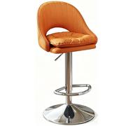 RCGNR Tabourets De Bar Pivotants, RéGlables en Hauteur, Chaise De Petit-DéJeuner De Cuisine avec Pieds Dossier, Tabourets Hauts en MéTal pour La Maison Orange 1