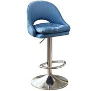 RCGNR Tabourets De Bar Pivotants, RéGlables en Hauteur, Chaise De Petit-DéJeuner De Cuisine avec Pieds Dossier, Tabourets Hauts en MéTal pour La Maison Blue 1