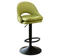 RCGNR Tabourets De Bar Pivotants, RéGlables en Hauteur, Chaise De Petit-DéJeuner De Cuisine avec Pieds Dossier, Tabourets Hauts en MéTal pour La Maison Green