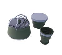 RCGOFOLLOW Batterie de Cuisine de Camping antiadhésive et résistante, idéale pour Les Voyageurs et aventuriers en Plein air. Bouilloire à Bec Rond et Grande