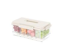 RCGOFOLLOW Boîte de conservation fraîcheur compartimentée Dites adieu Pour aux boîtes de conservation fraîches en ABS style mixte Fruits non mélangés, blanc lait