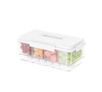 RCGOFOLLOW Boîte de conservation fraîcheur compartimentée Dites adieu Pour aux boîtes de conservation fraîches en ABS style mixte Fruits non mélangés, blanc