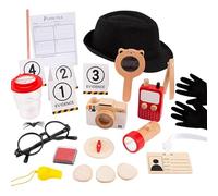 RCGOFOLLOW Déguisement de détective pour Enfants : amusez-Vous à Vous déguiser et à Laisser Libre Cours Votre Imagination grâce des Accessoires Amusants ! Idéal pour Les activités STEM, Le