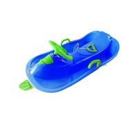 RCGOFOLLOW Dites Adieu pour aux hivers monotones avec Cette Luge légère et maniable pour Enfants, dotée d'un Volant pour des glissades Plus Amusantes !, Bleu, 102 x 19 x 48 cm